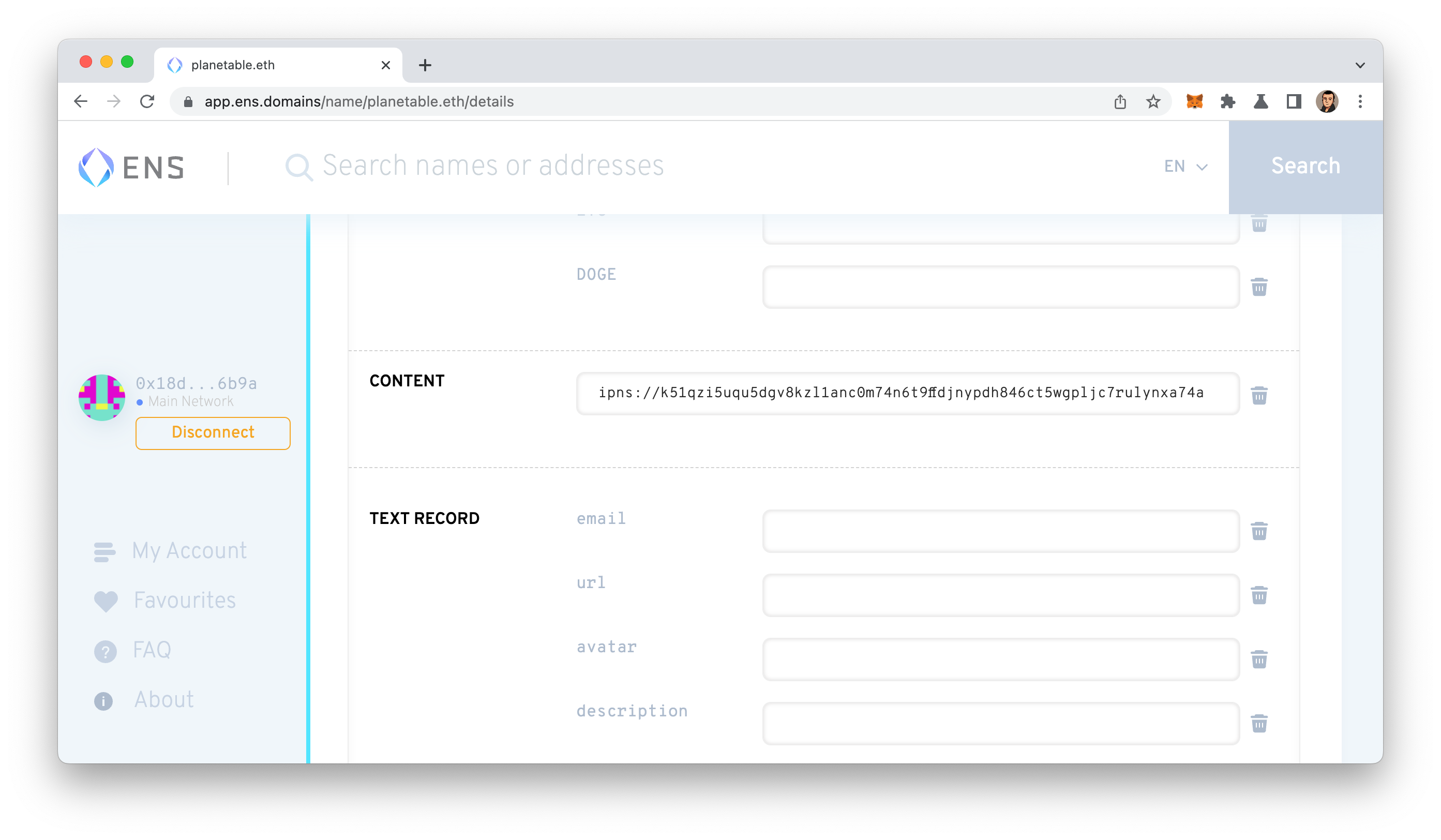 Set Content Hash